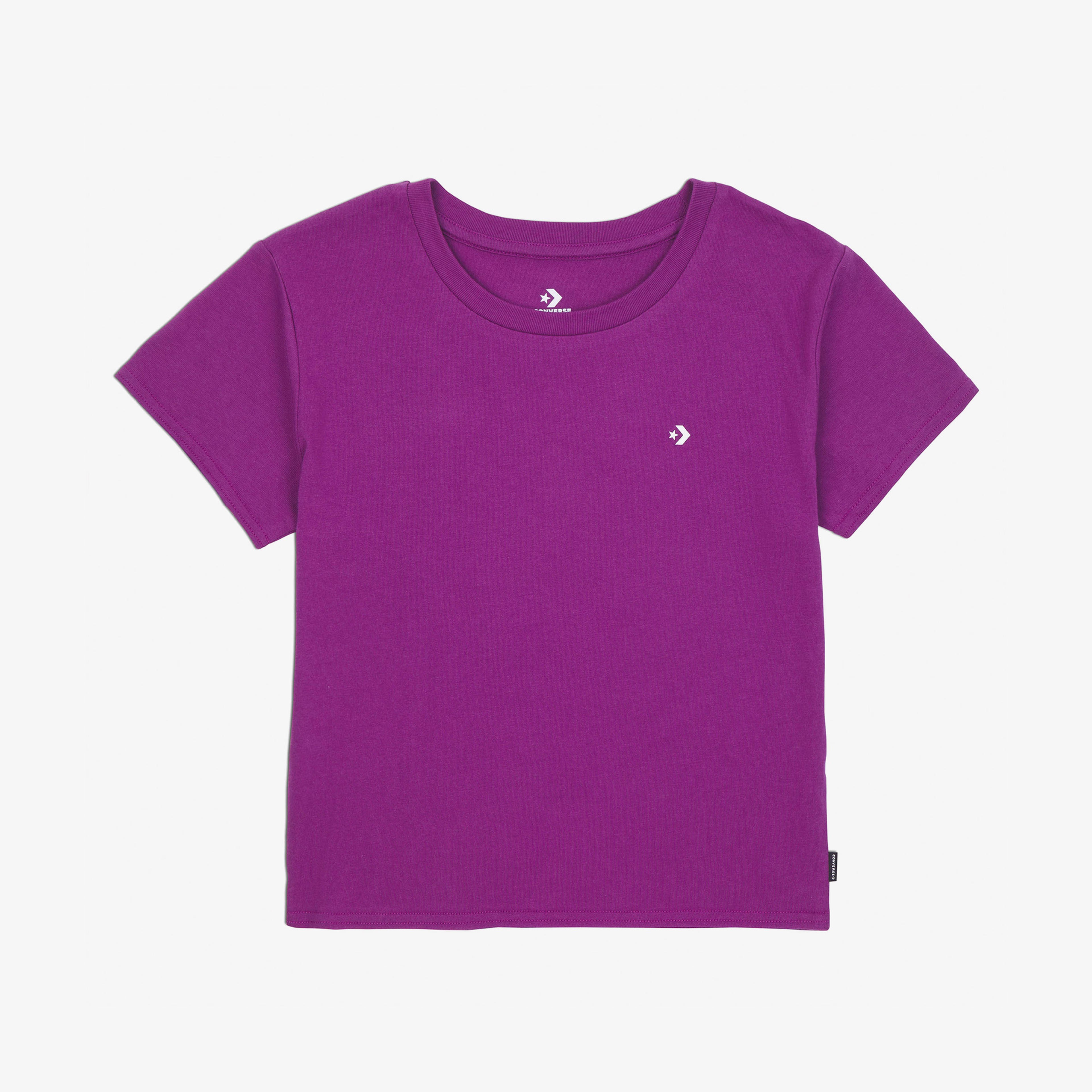 Converse Classic Kadın Slim Fit Cropped Mor T-Shirt