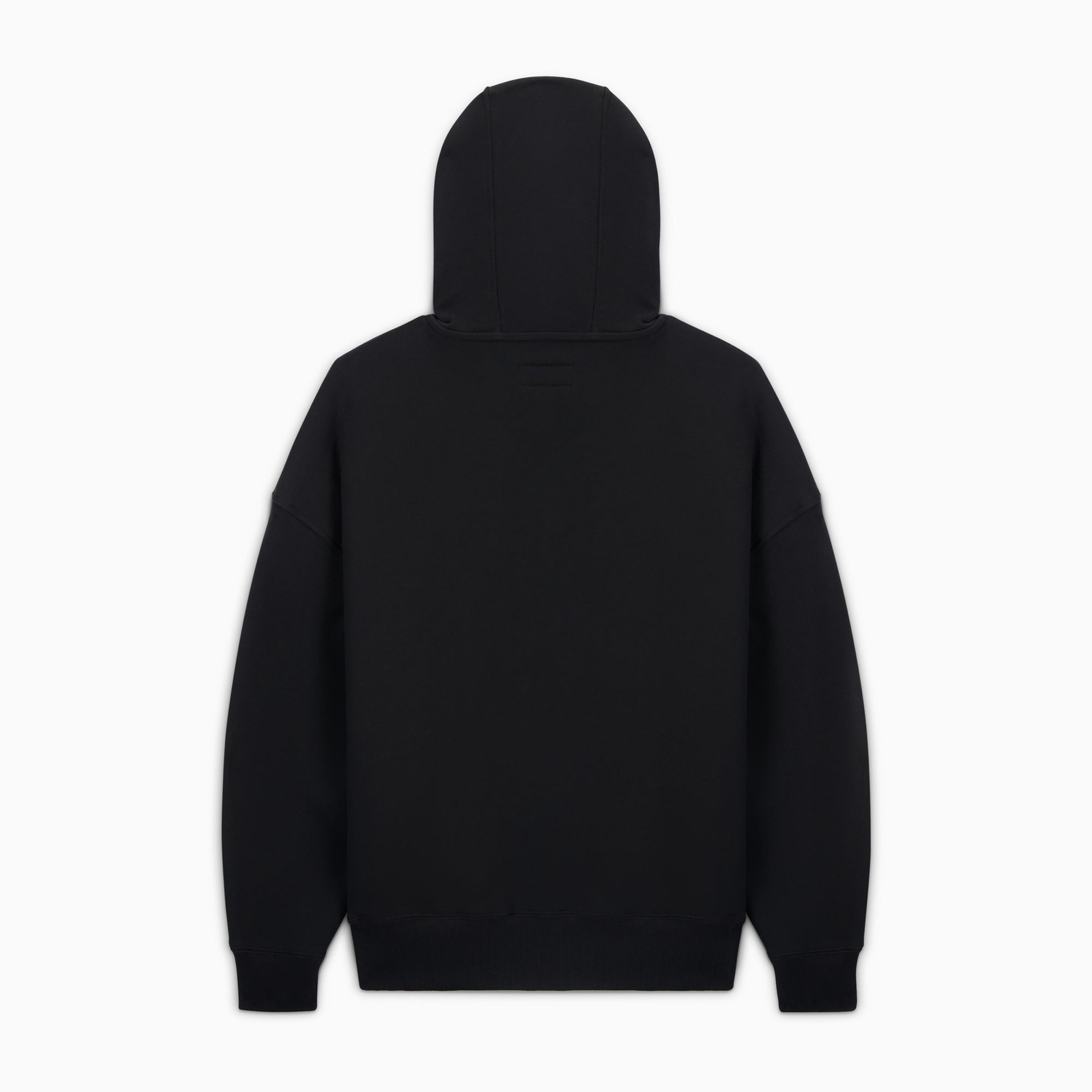 Converse Classic Kadın Oversized Fit Fermuarlı Grafik Baskılı Siyah Hoodie