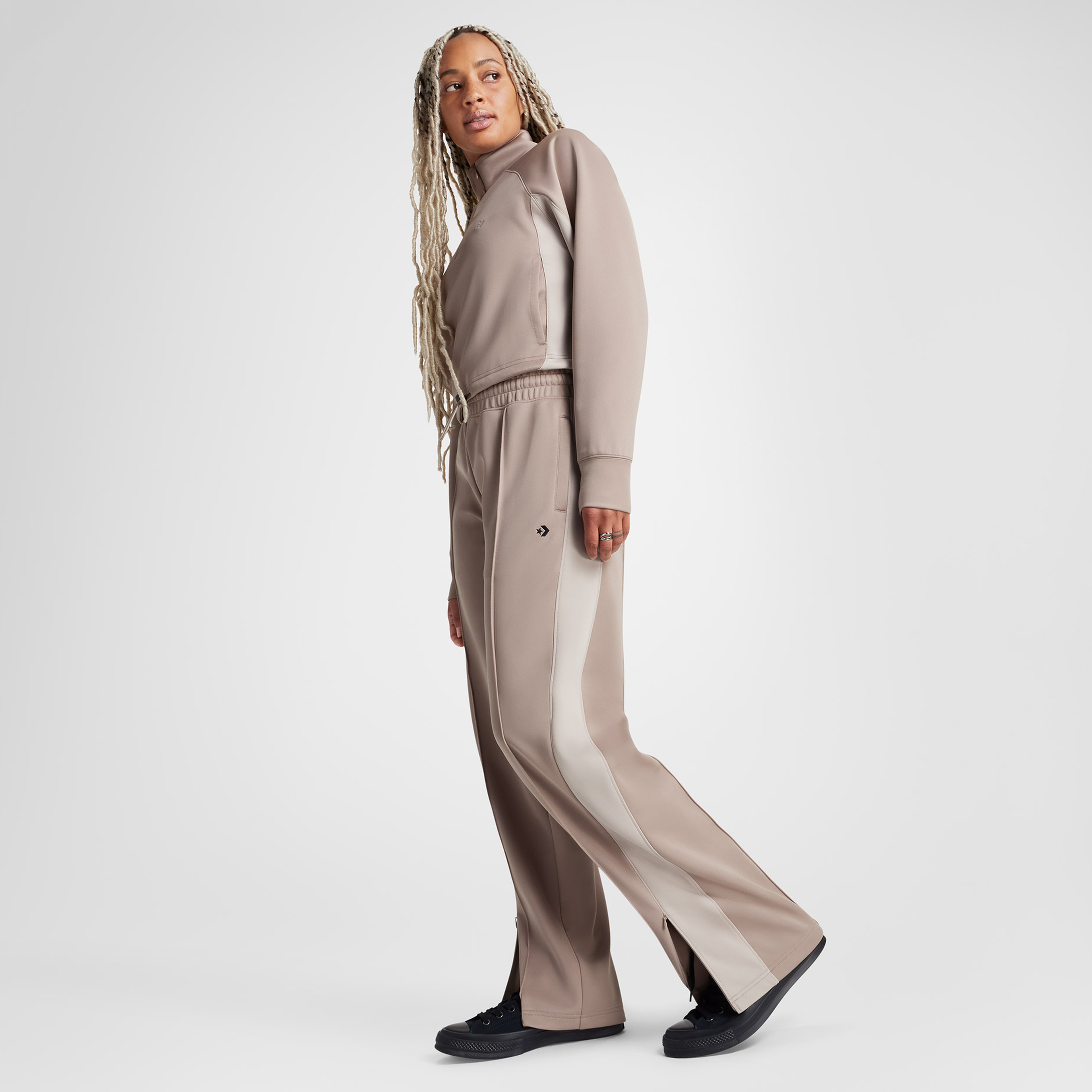 Converse Classic Kadın Renk Bloklu Kahverengi Eşofman Altı