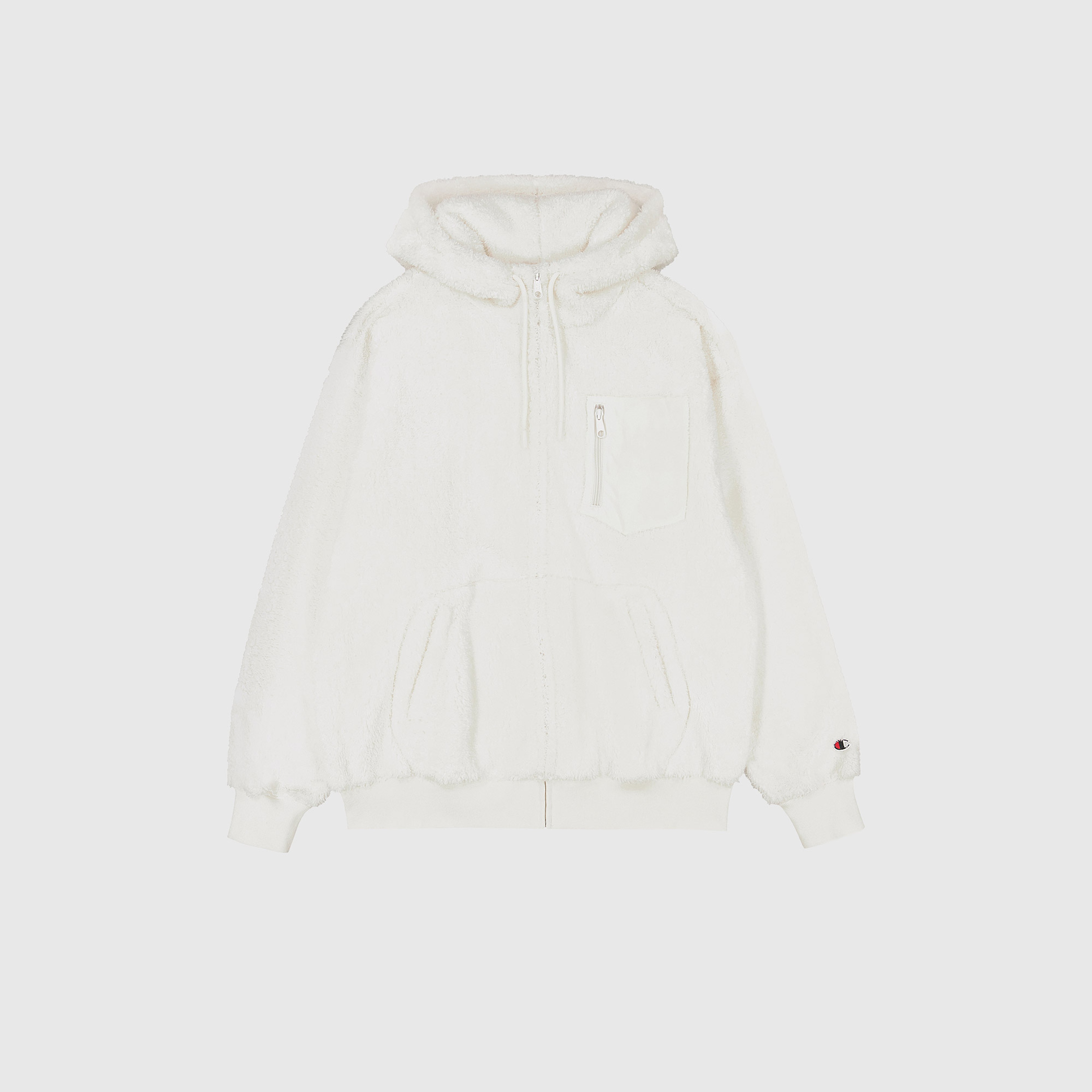 Champion Hooded Full Zip Kadın Beyaz şofman Üstü