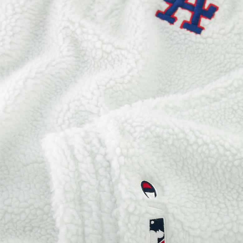 Champion Hooded Half Zip Erkek Beyaz Hoodie