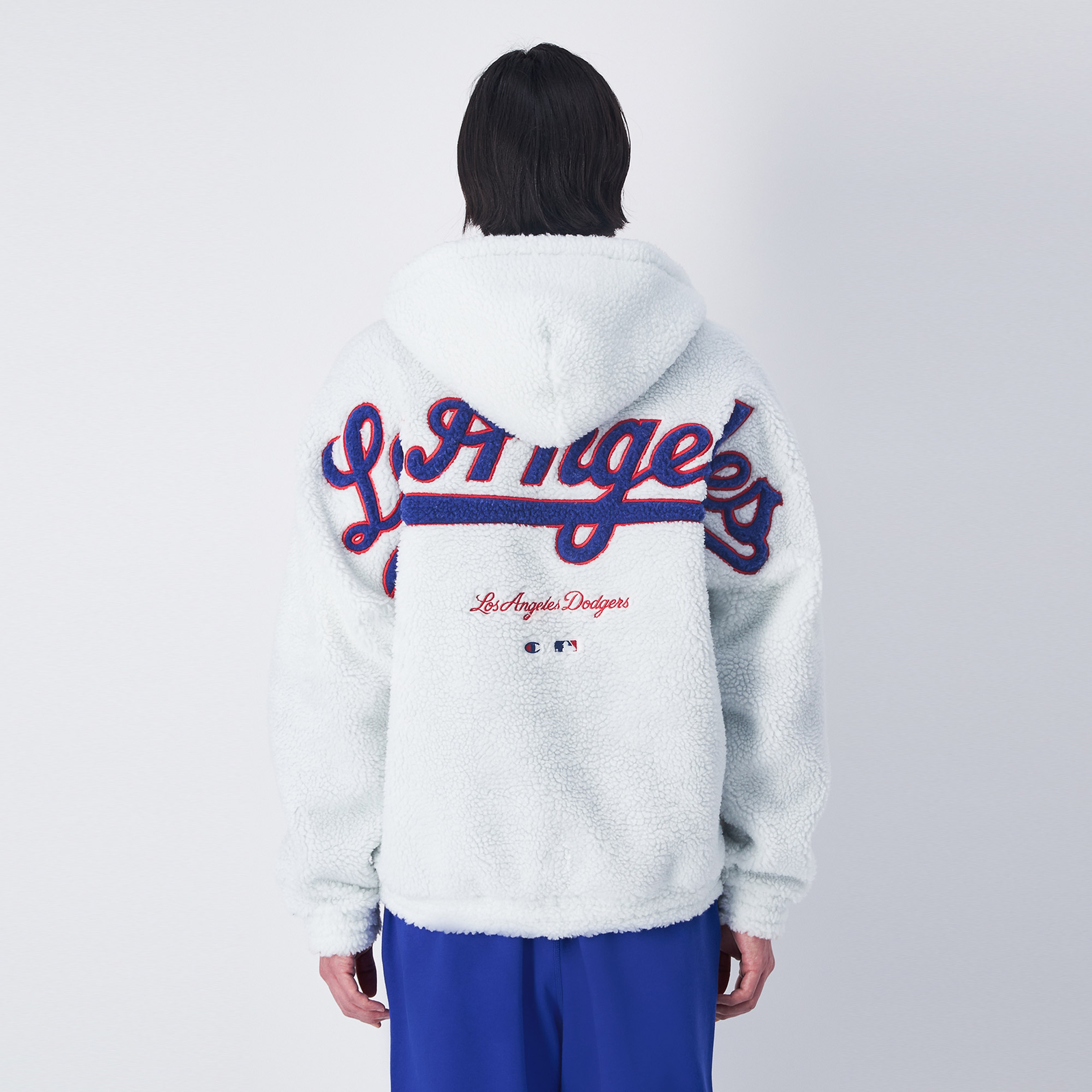 Champion Hooded Half Zip Erkek Beyaz Hoodie