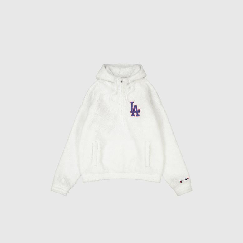 Champion Hooded Half Zip Erkek Beyaz Hoodie