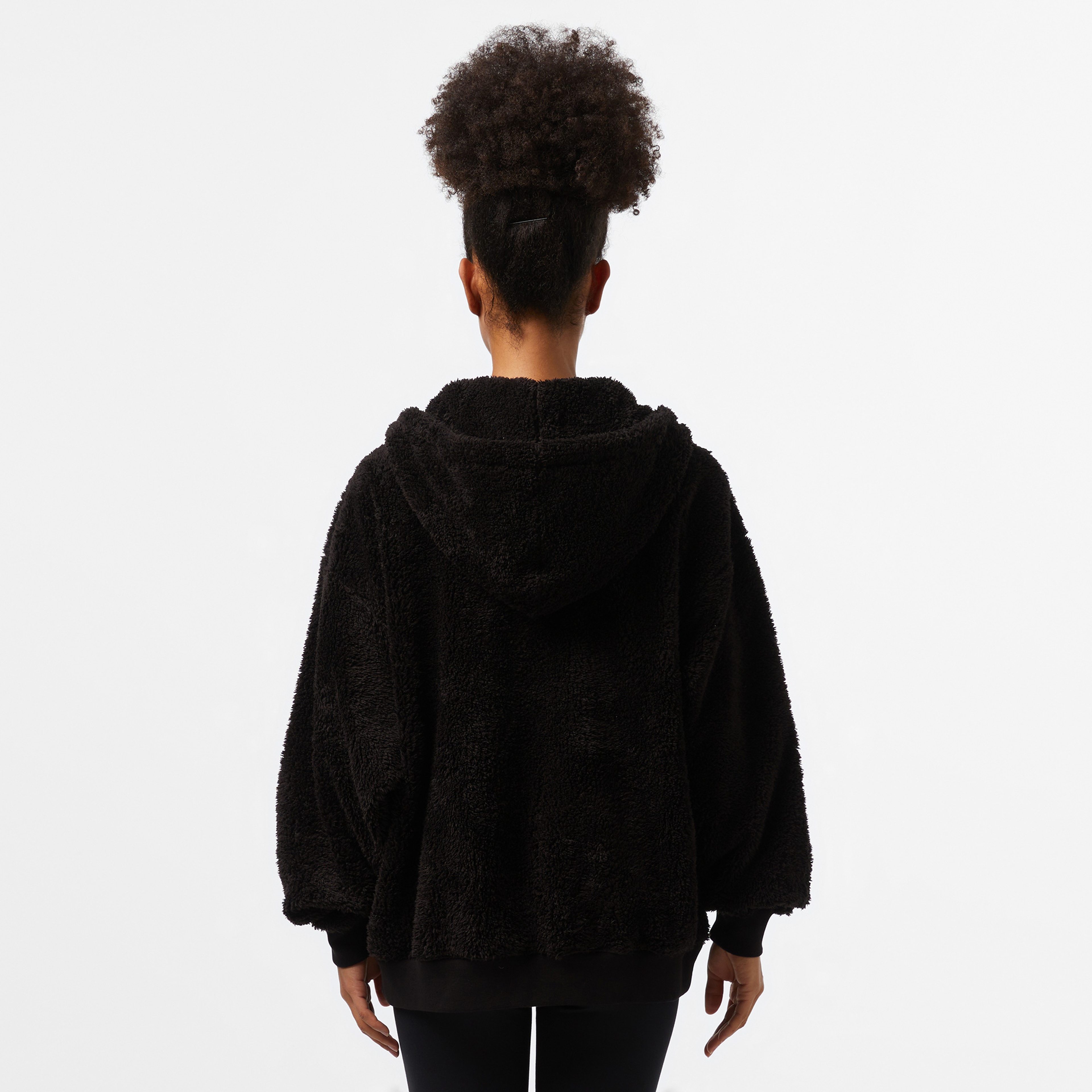 Champion Hooded Full Zip Kadın Siyah Eşofman Üstü