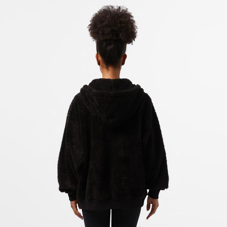 Champion Hooded Full Zip Kadın Siyah Eşofman Üstü