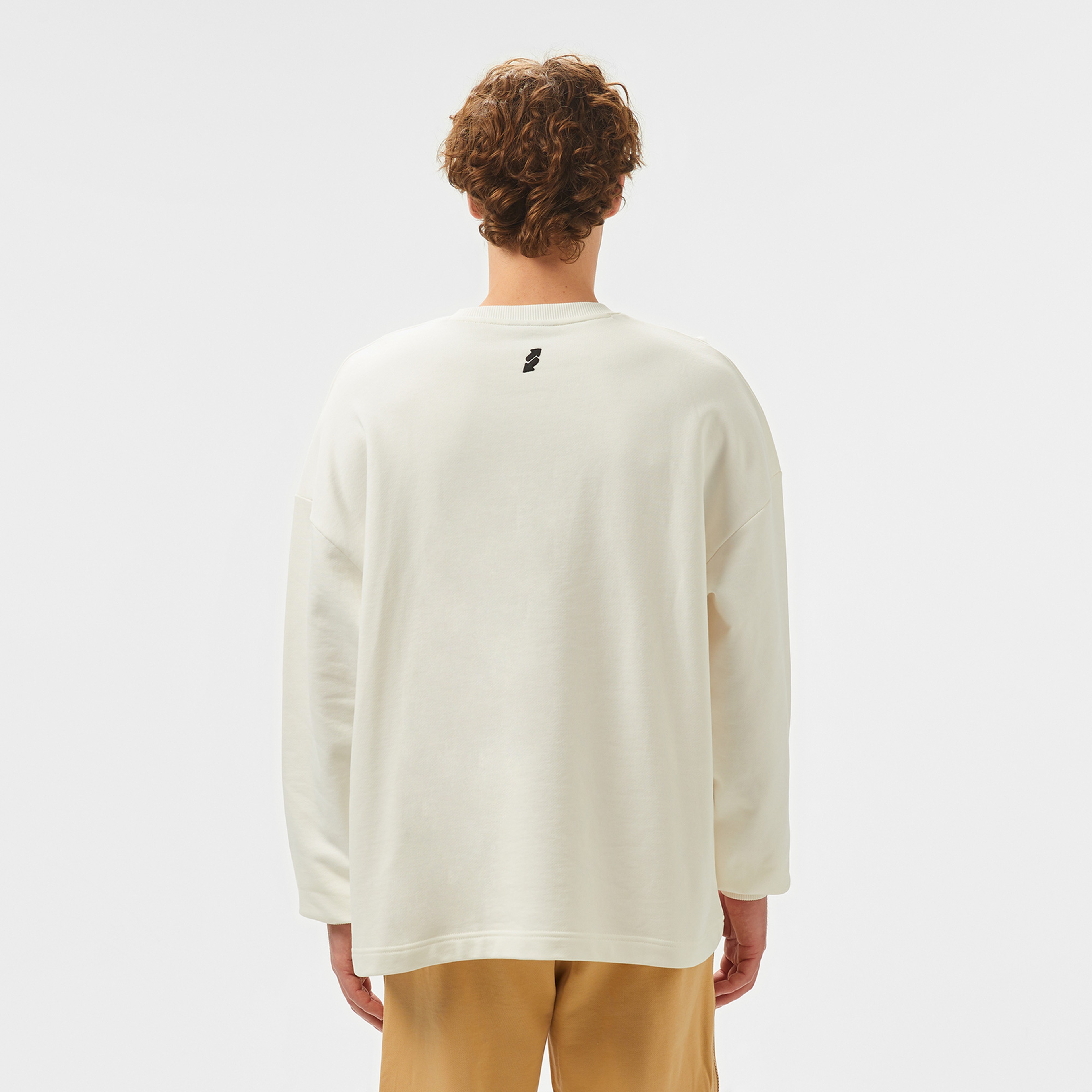 UNITED4 Erkek Beyaz Sweatshirt