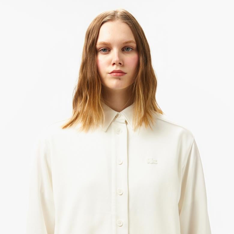 Kadın Regular Fit Beyaz Gömlek