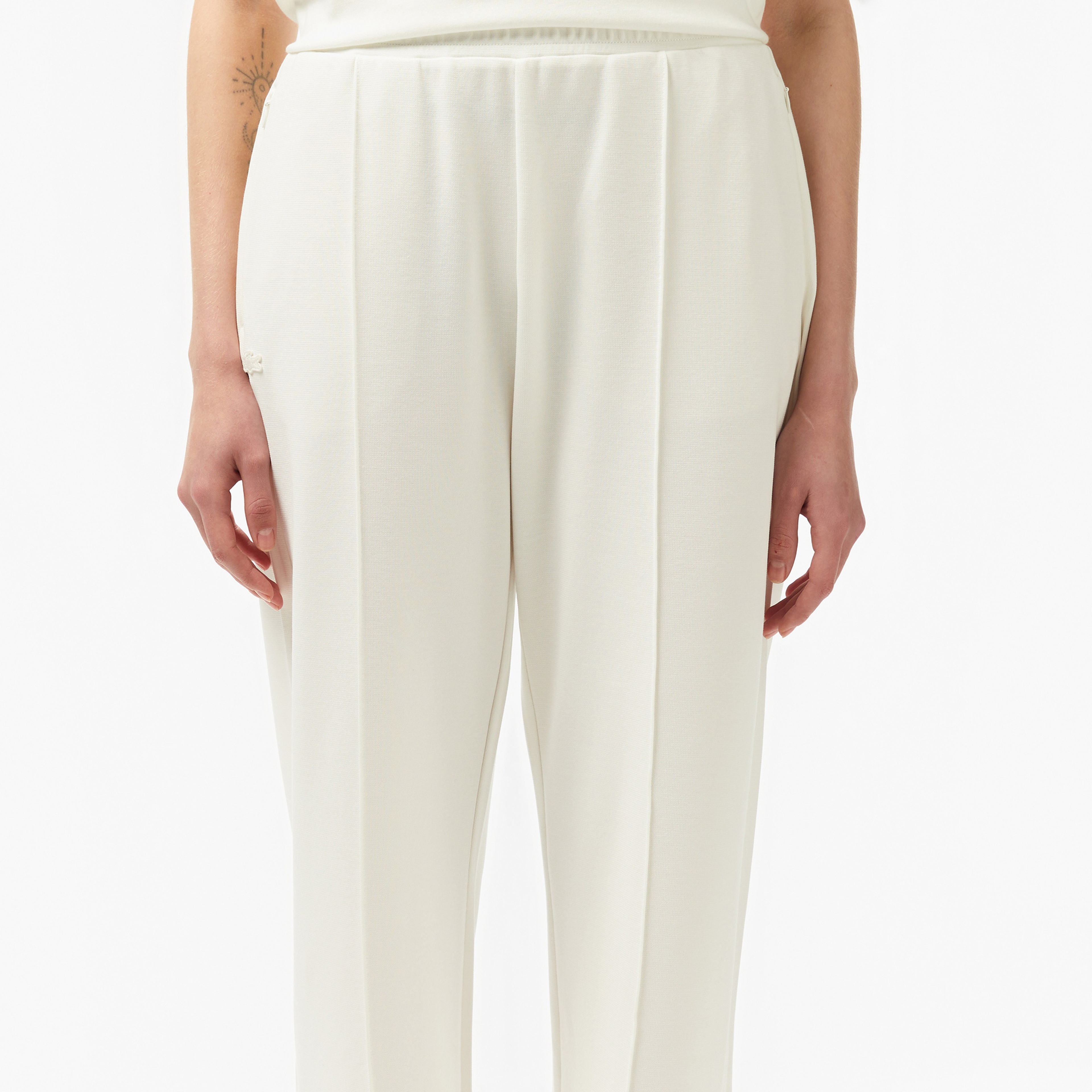 Kadın Relaxed Fit Beyaz Pantolon