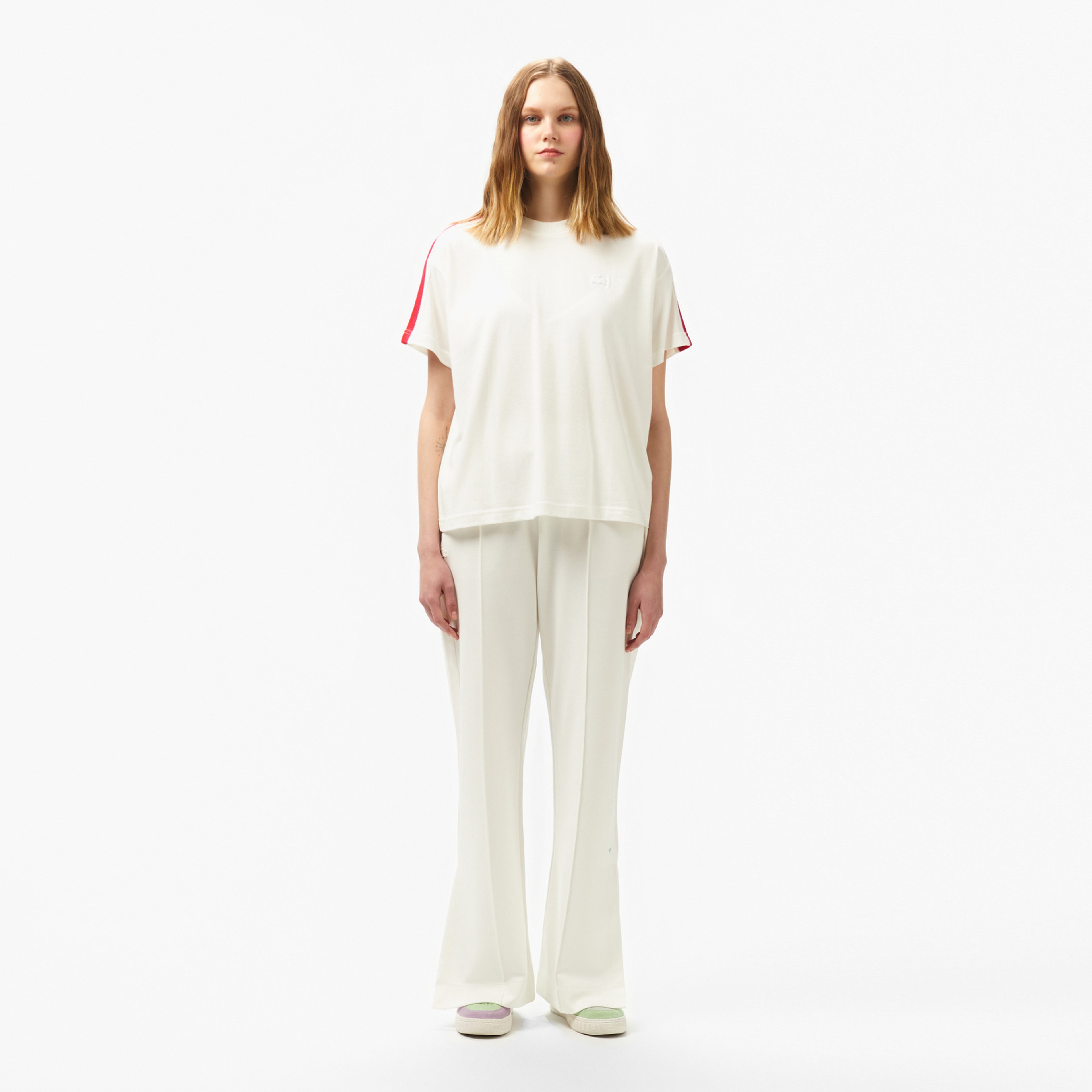 Kadın Relaxed Fit Beyaz Pantolon