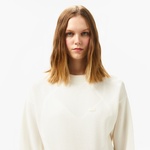 Kadın Bisiklet Yaka Beyaz Triko