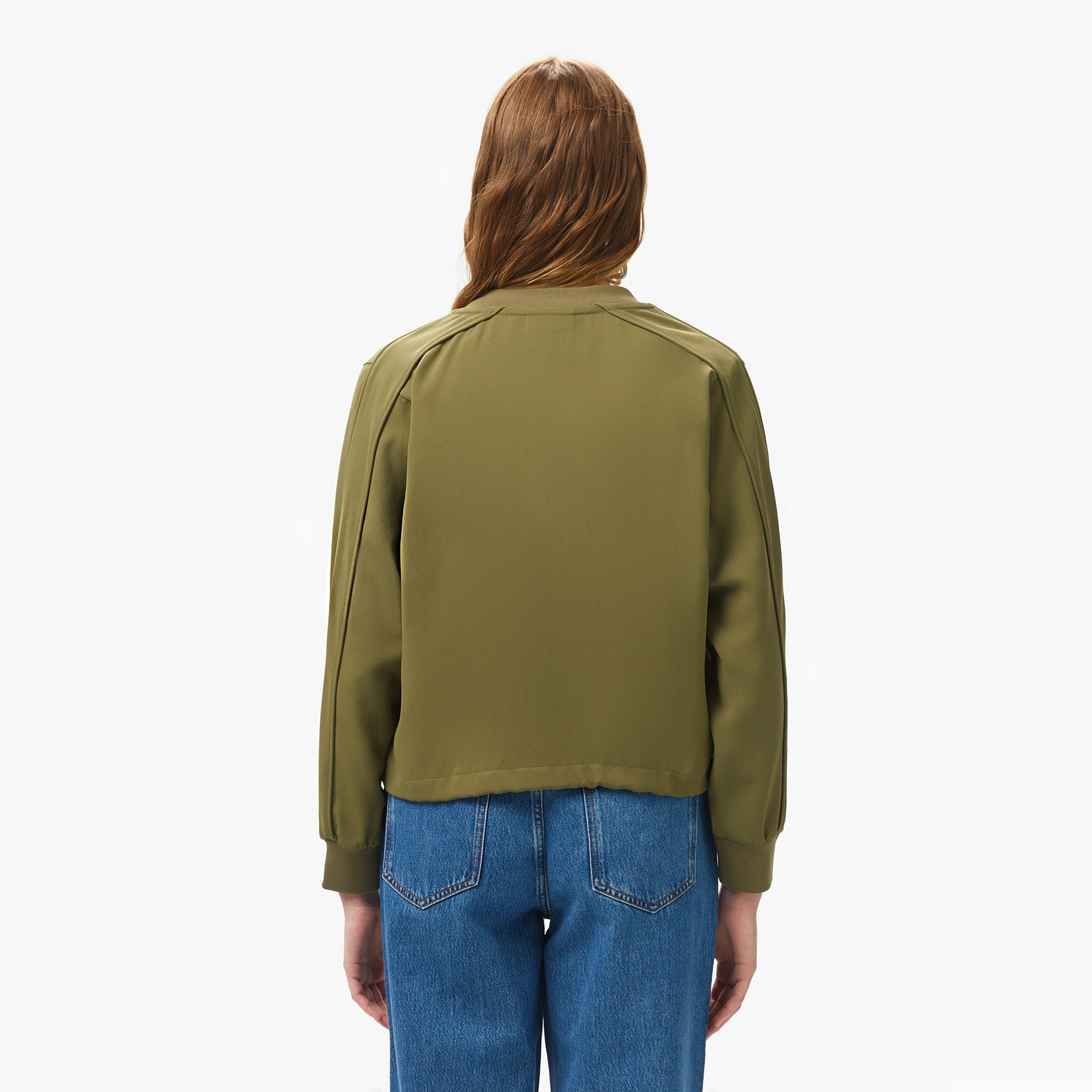 Kadın Regular Fit Hakim Yaka Haki Gömlek