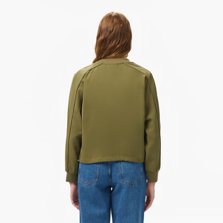 Kadın Regular Fit Hakim Yaka Haki Gömlek