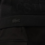 Kadın Kısa Kollu Bisiklet Yaka Desenli Siyah Triko