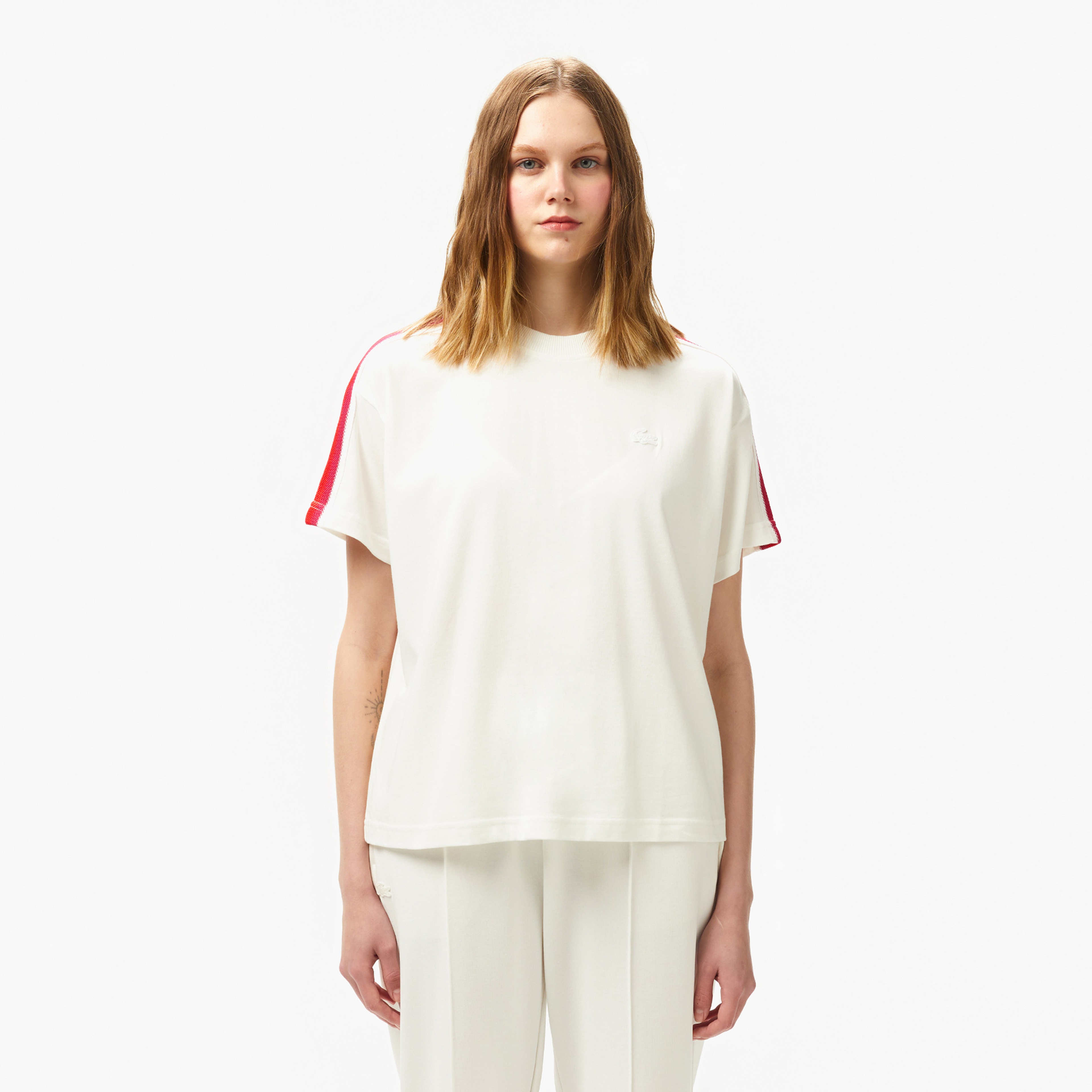 Lacoste Kadın Beyaz T-Shirt