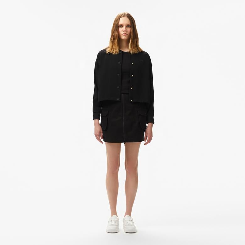 Kadın Regular Fit Hakim Yaka Siyah Gömlek