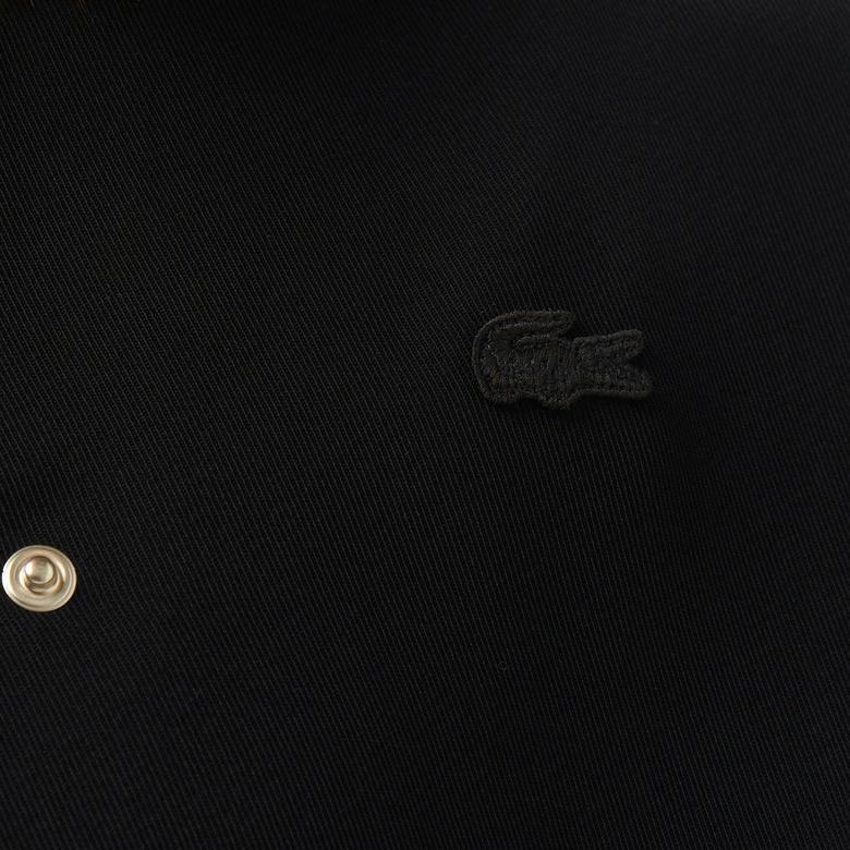 Kadın Regular Fit Hakim Yaka Siyah Gömlek