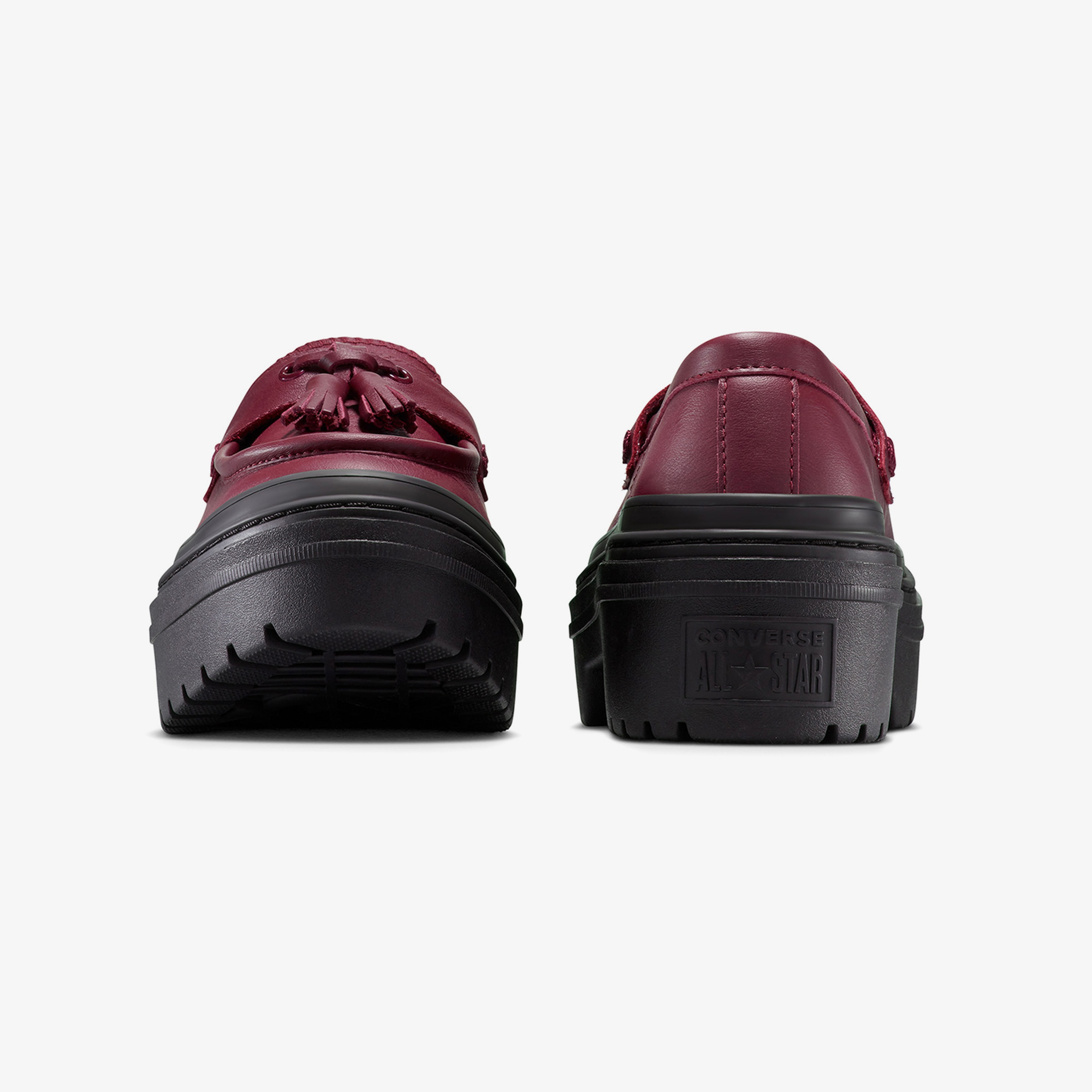Converse Chuck Taylor All Star Lugged Heel Loafer Kadın Bordo Deri Platform