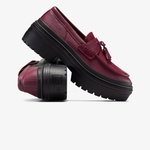 Converse Chuck Taylor All Star Lugged Heel Loafer Kadın Bordo Deri Platform