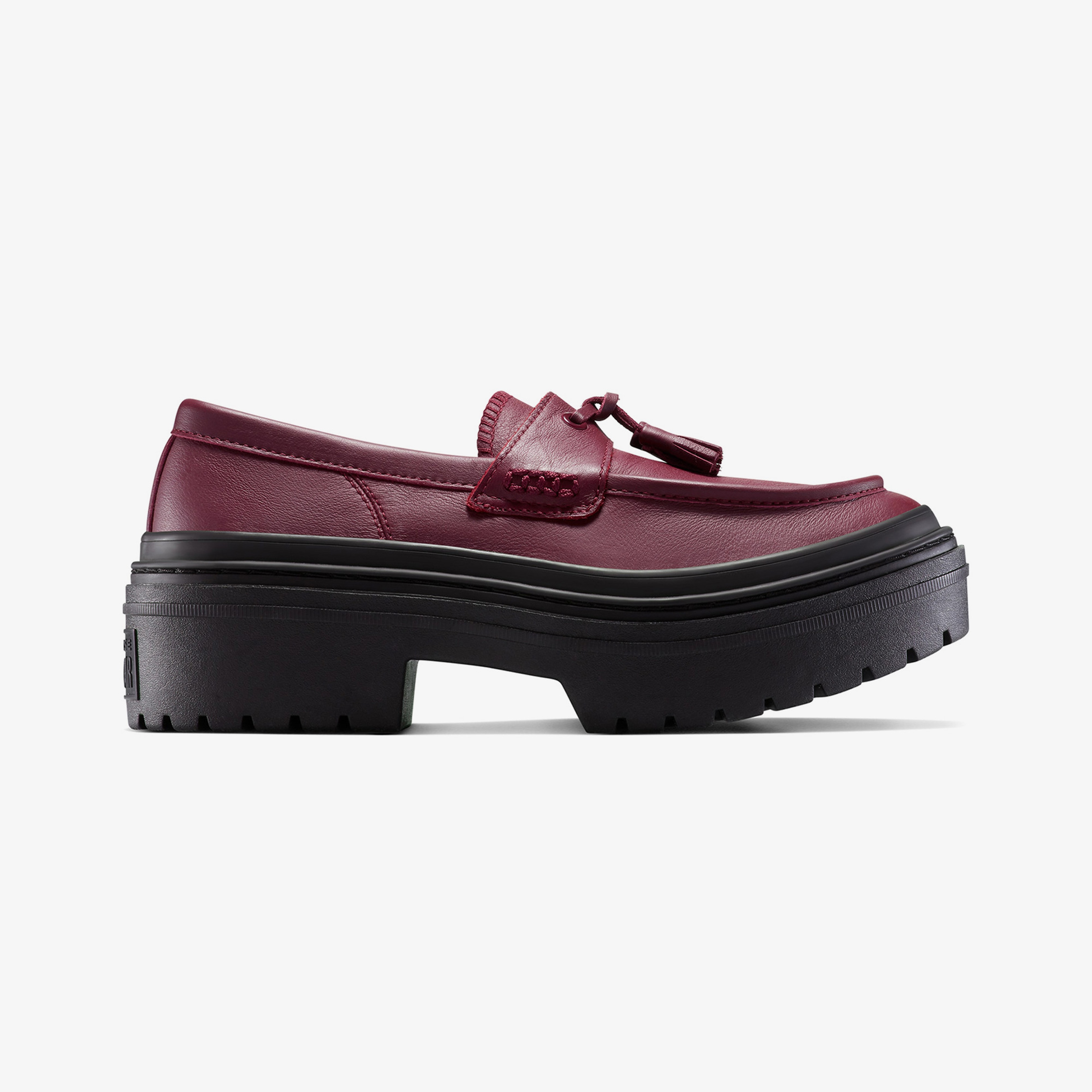 Converse Chuck Taylor All Star Lugged Heel Loafer Kadın Bordo Deri Platform