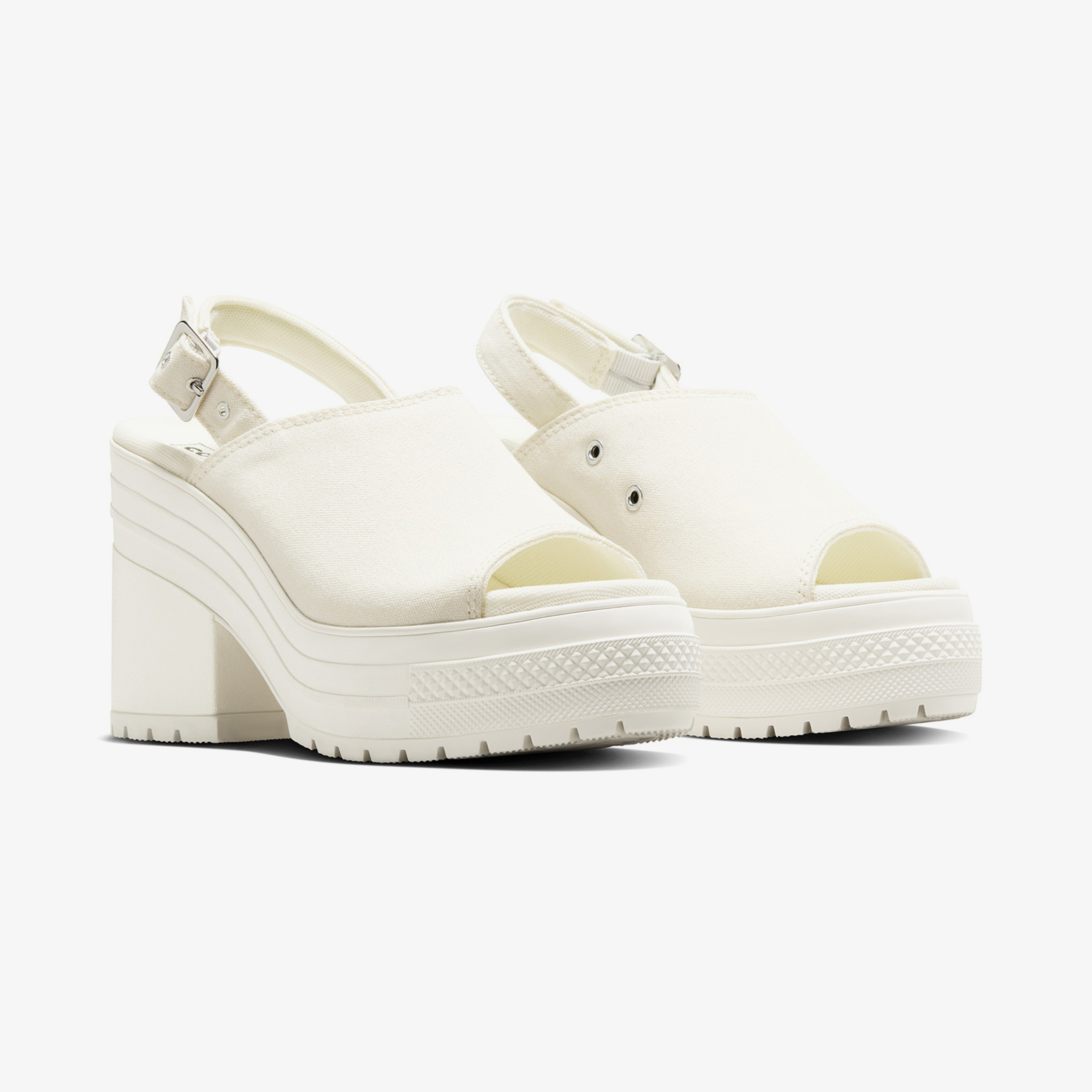 Converse Chuck 70 De Luxe Heel Unisex Krem Platform Sandalet