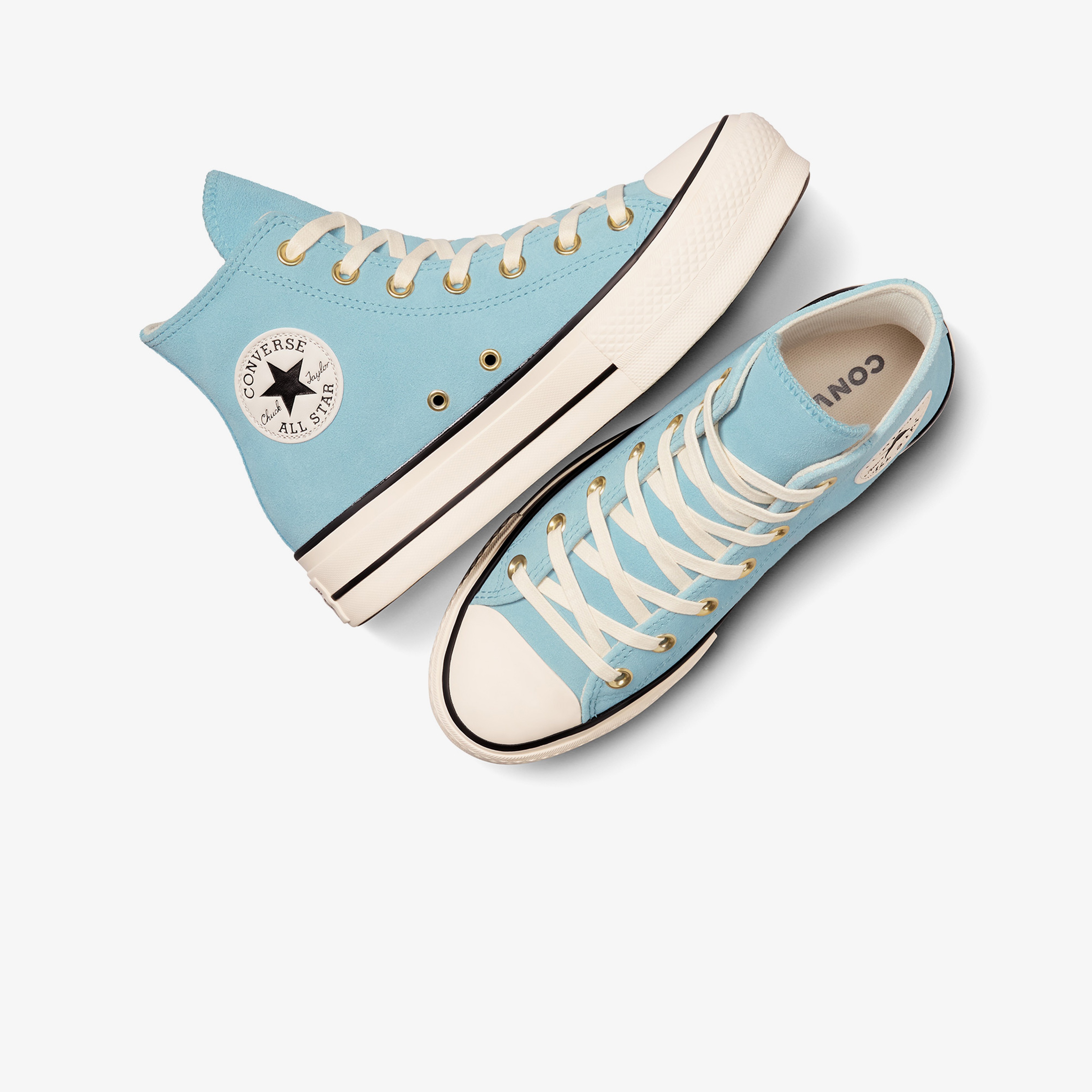 Converse Chuck Taylor All Star Lift Kadın Mavi Süet Platform Sneaker