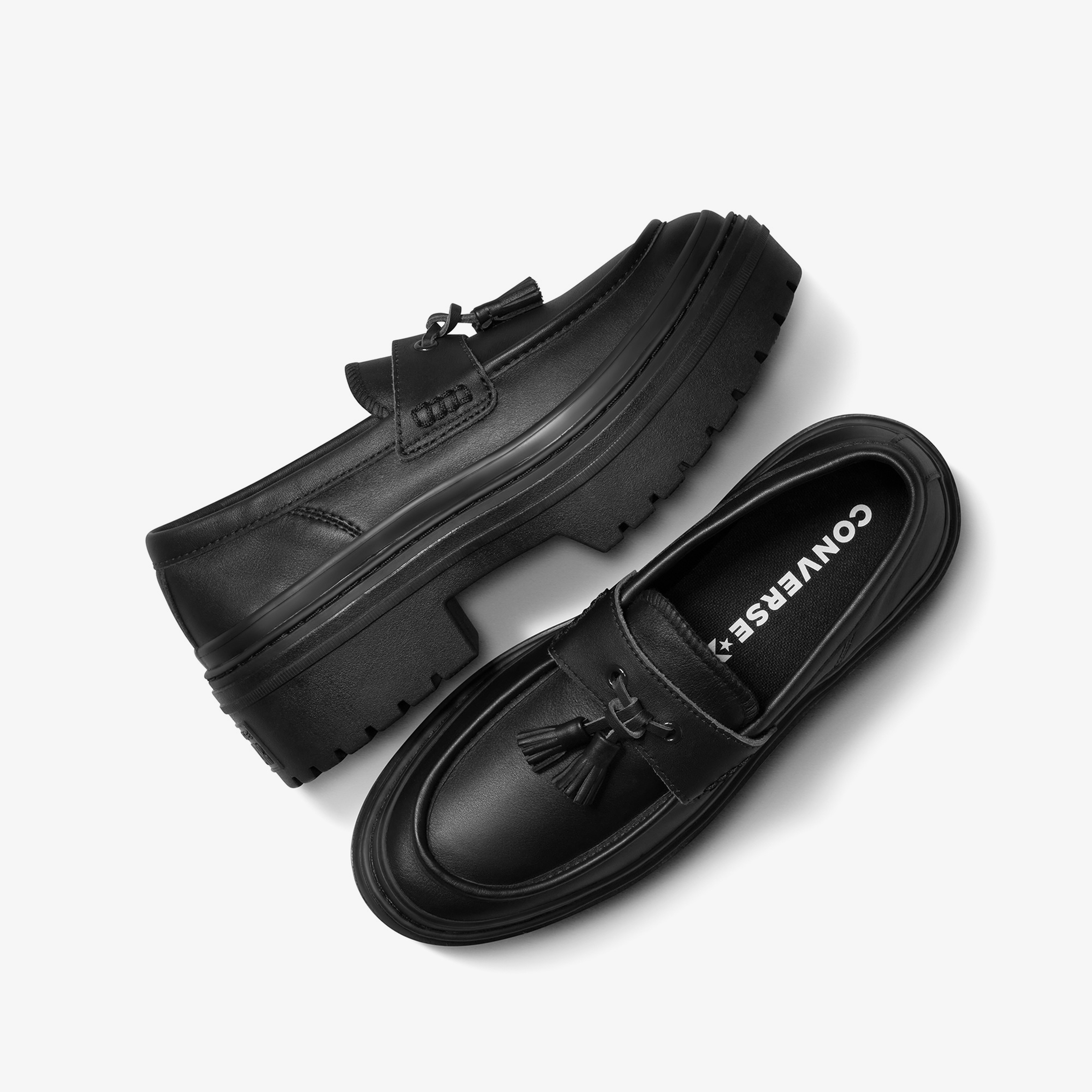 Converse Chuck Taylor All Star Lugged Heel Loafer Kadın Siyah Deri Platform