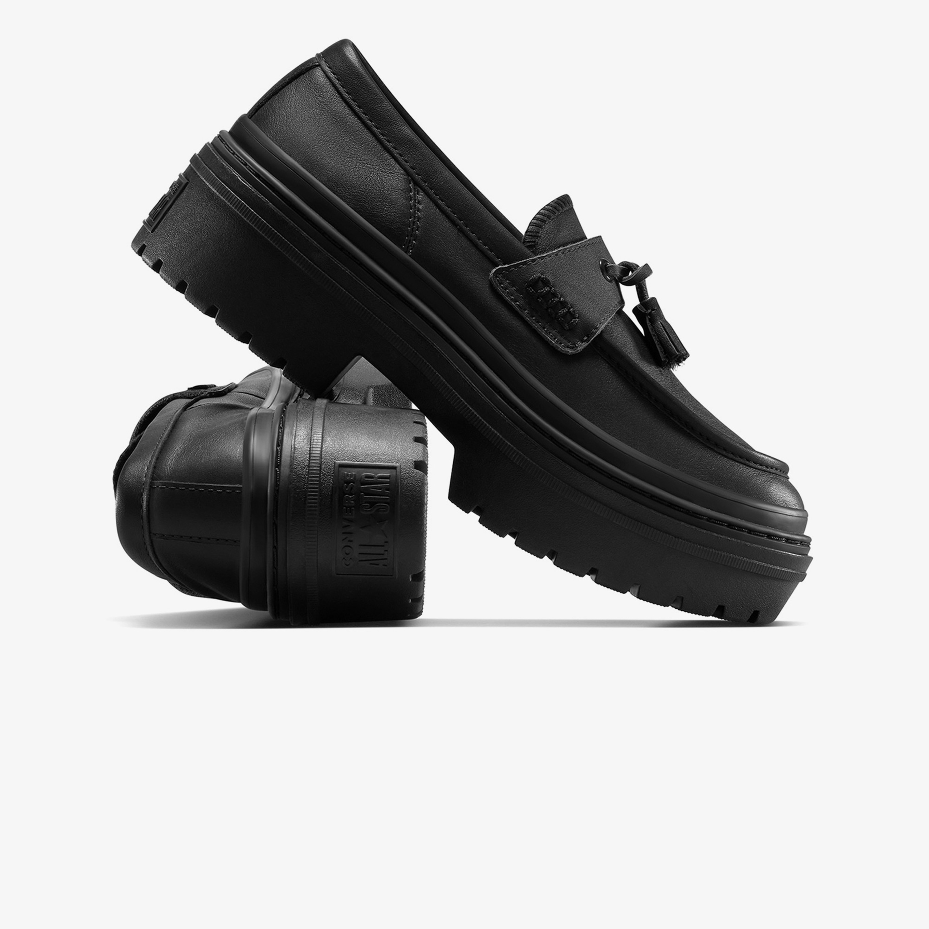 Converse Chuck Taylor All Star Lugged Heel Loafer Kadın Siyah Deri Platform