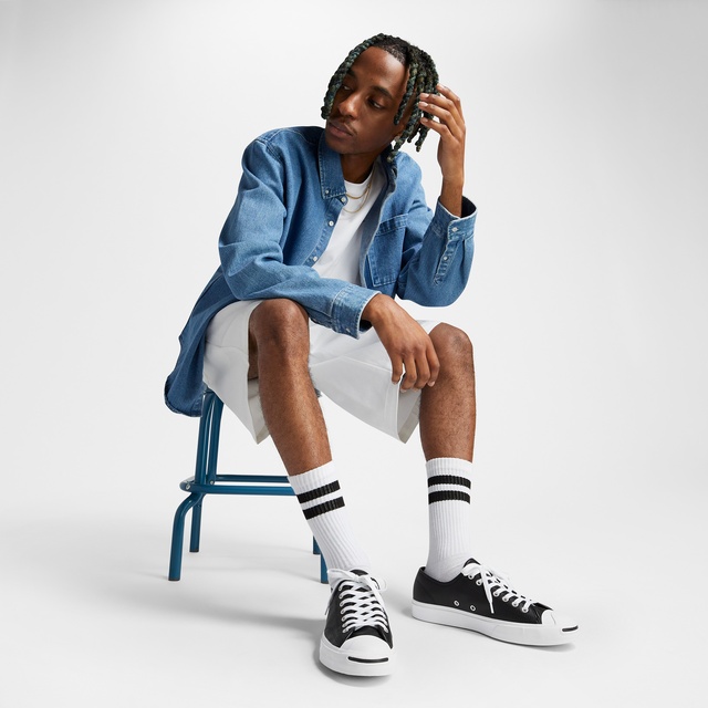 Converse Converse Jack Purcell Unisex Siyah Deri Sneaker | Occasion Siyah - 10. görsel