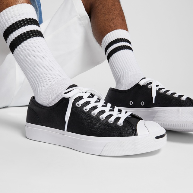 Converse Converse Jack Purcell Unisex Siyah Deri Sneaker | Occasion Siyah - 11. görsel