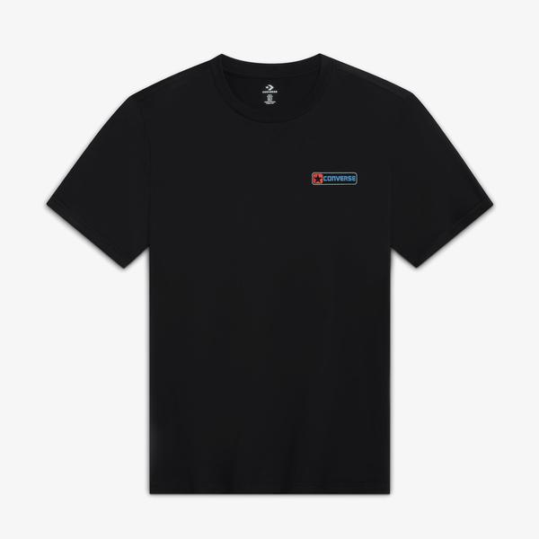 Converse Logo Erkek Grafik Baskılı Siyah T-Shirt