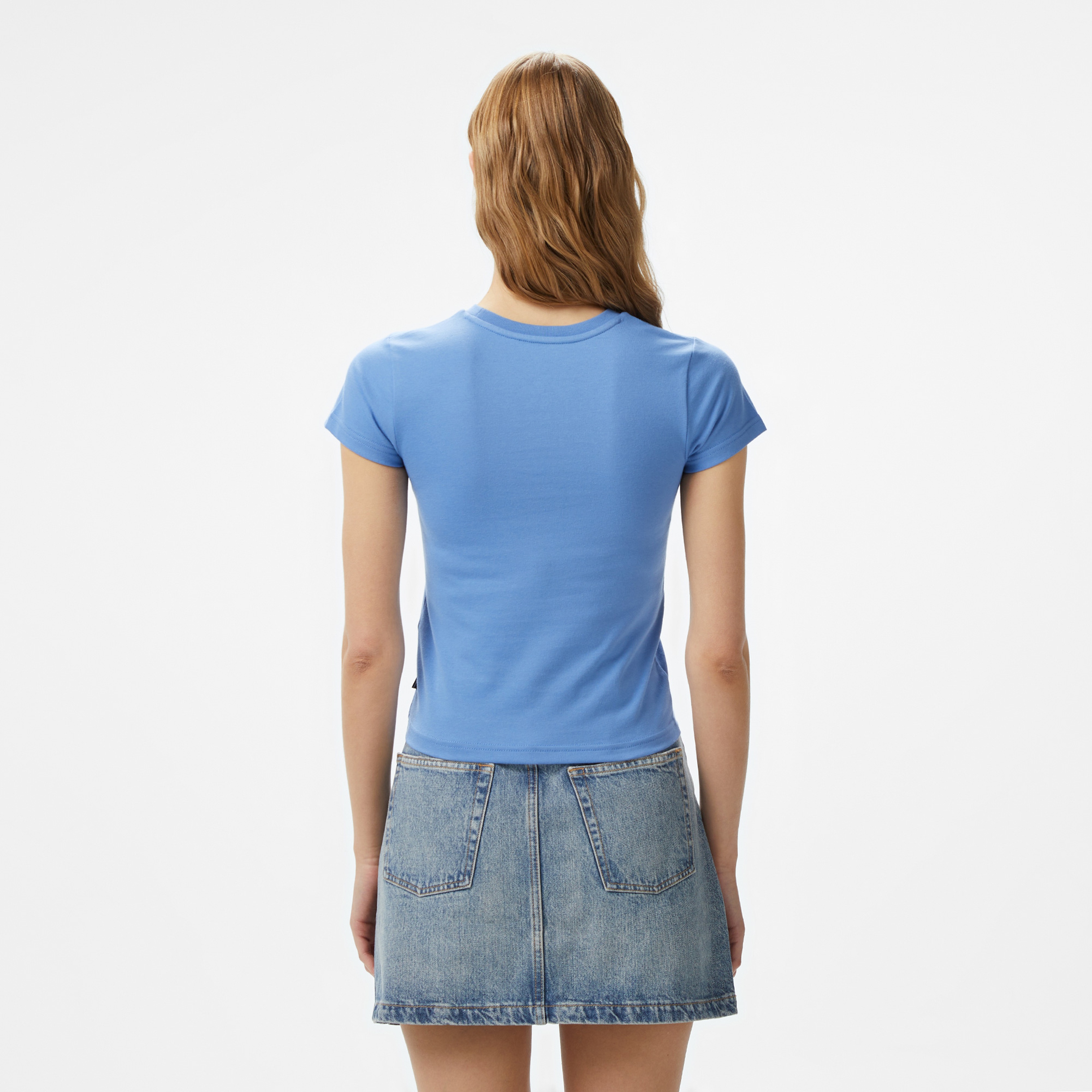 Converse Classic Kadın Slim Fit Mavi T-Shirt