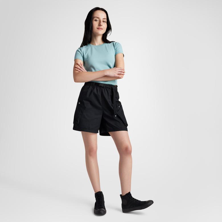 Converse Classic Kadın Slim Fit Yeşil T-Shirt