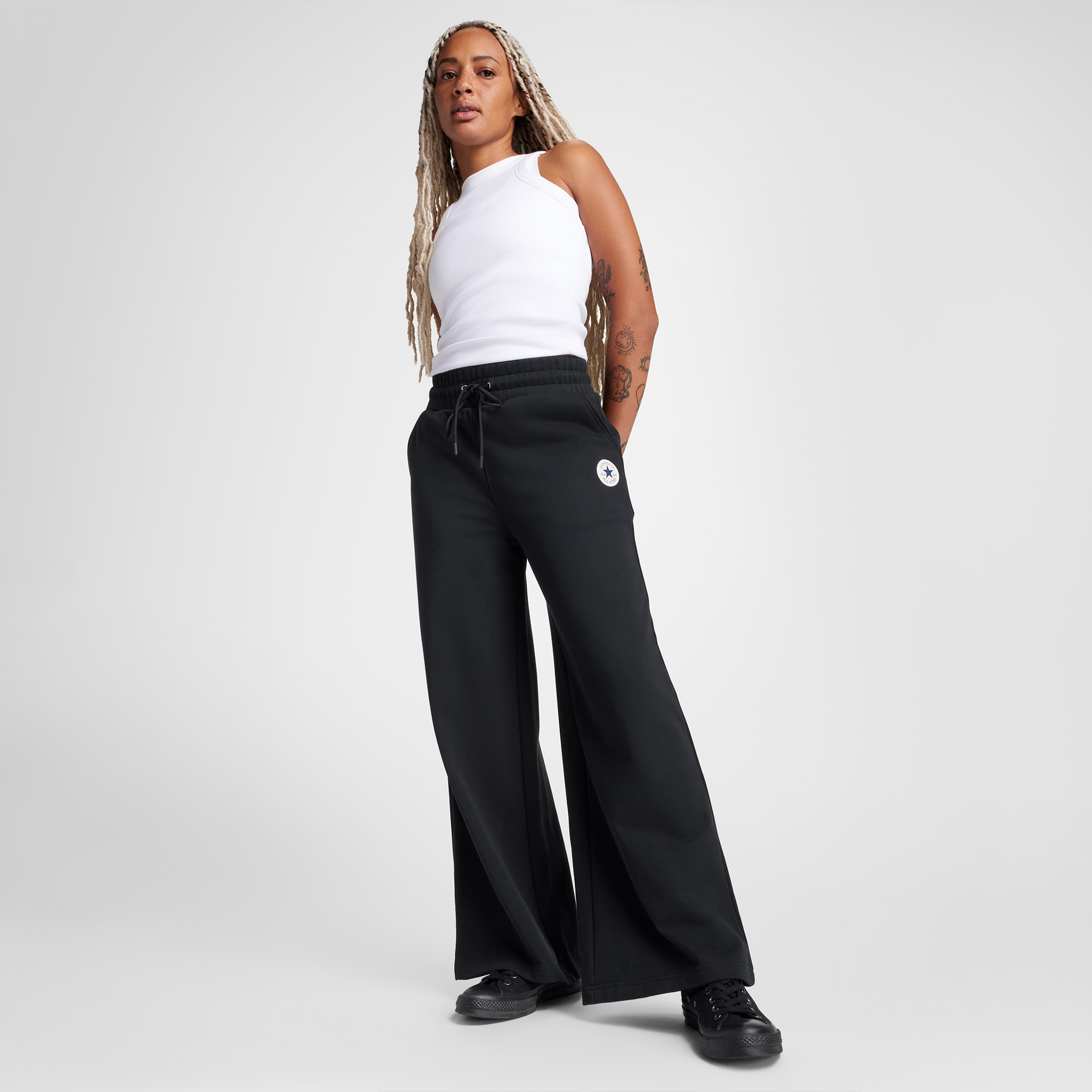 Converse Classic Loose Fit Kadın Siyah Eşofman Altı