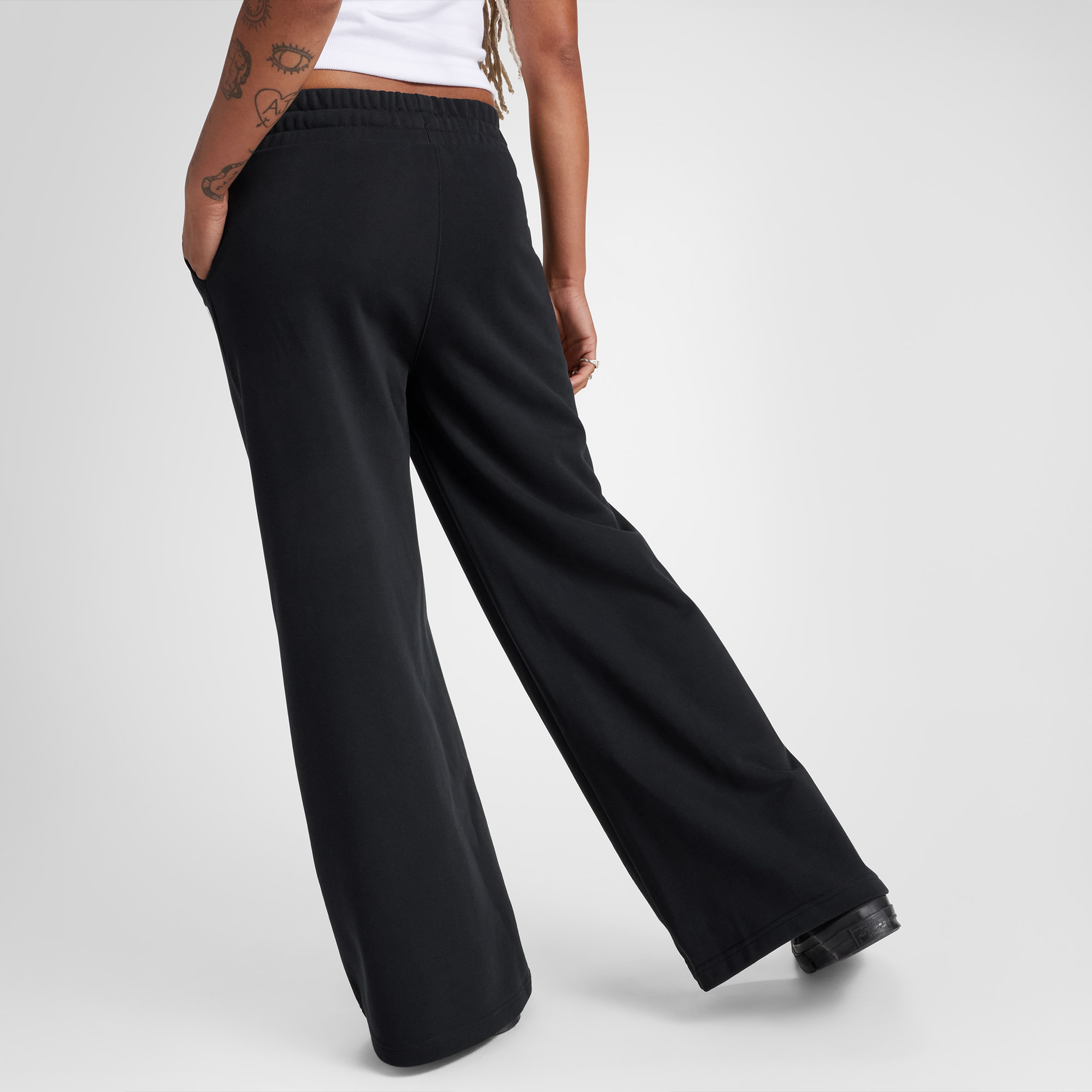 Converse Classic Loose Fit Kadın Siyah Eşofman Altı