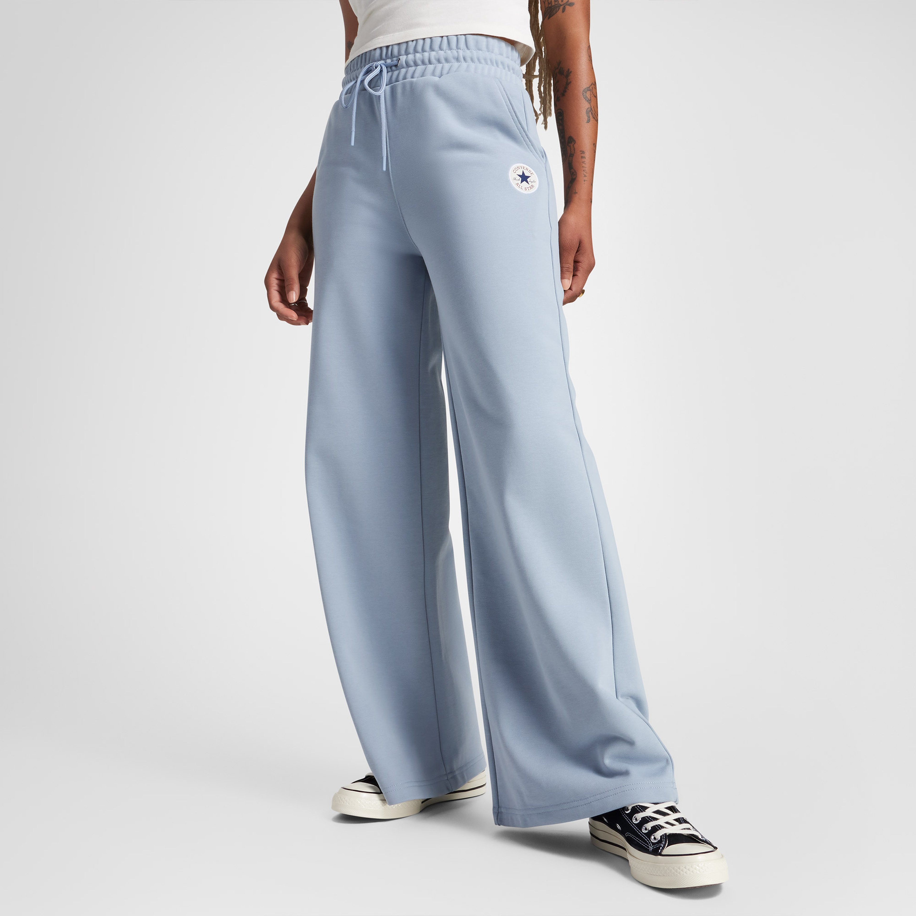 Converse Classic Kadın Loose Fit Mavi Eşofman Altı