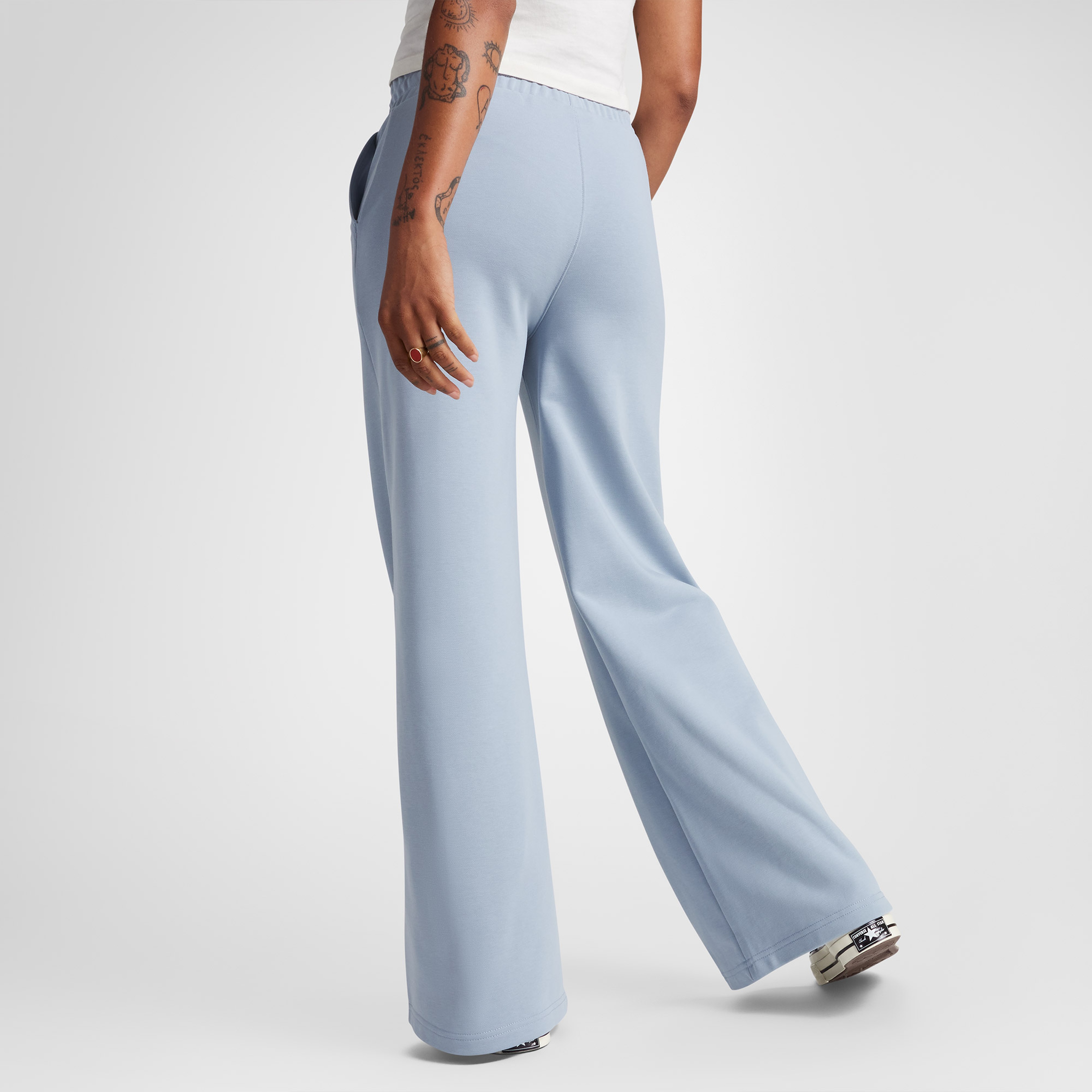 Converse Classic Kadın Loose Fit Mavi Eşofman Altı