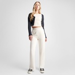 Converse Wide-Leg French Terry Kadın Krem Eşofman Altı