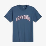 Converse Classic Erkek Grafik Baskılı Mavi T-Shirt
