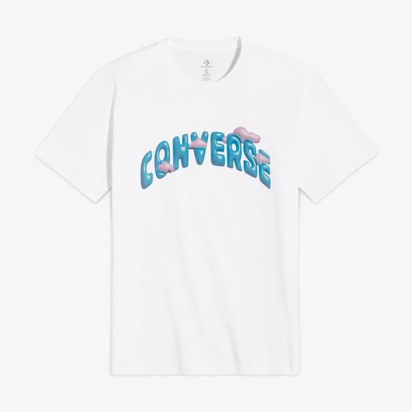 Converse Classic Erkek Baskılı Beyaz T-Shirt
