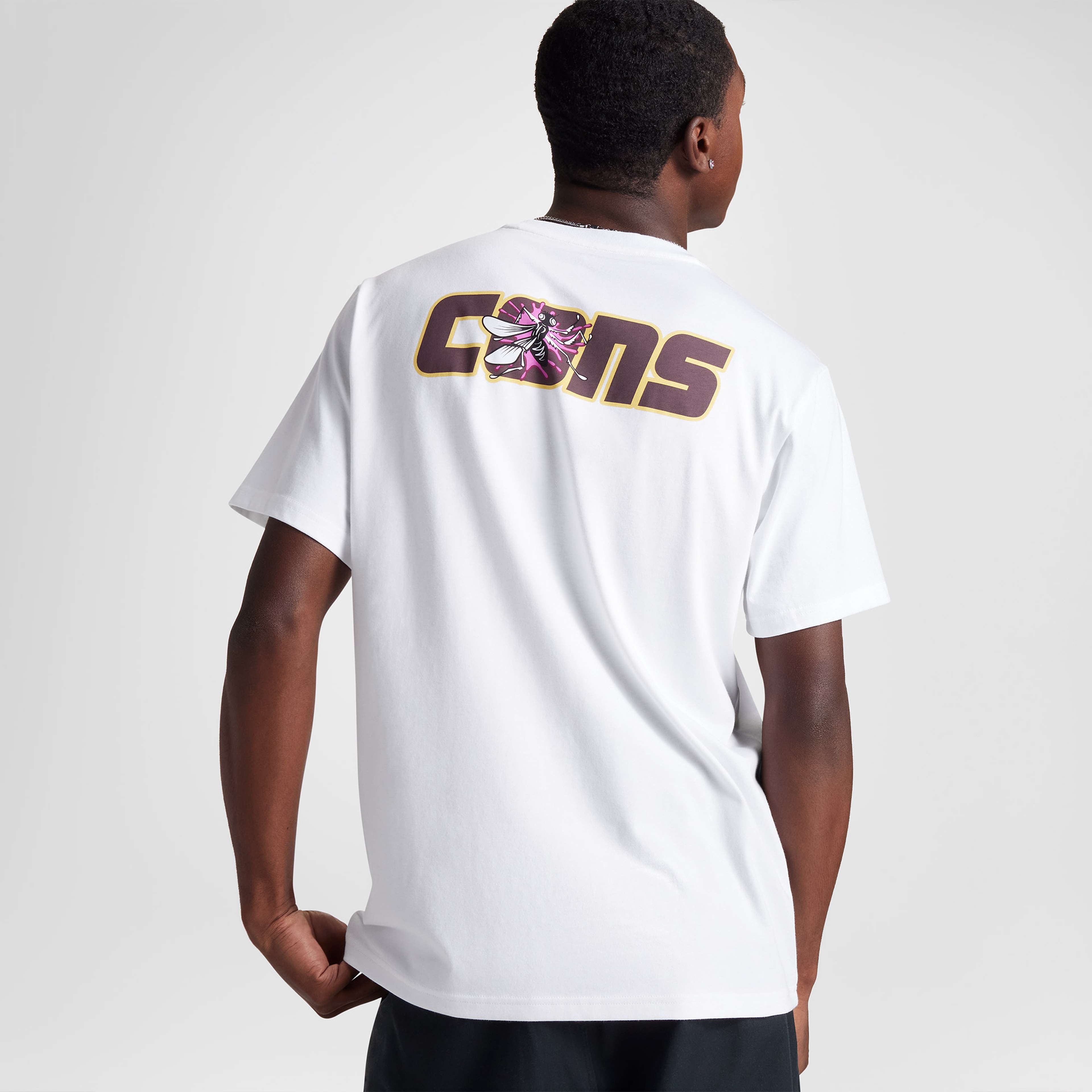 Converse Loose Fit Erkek Baskılı Beyaz T-Shirt