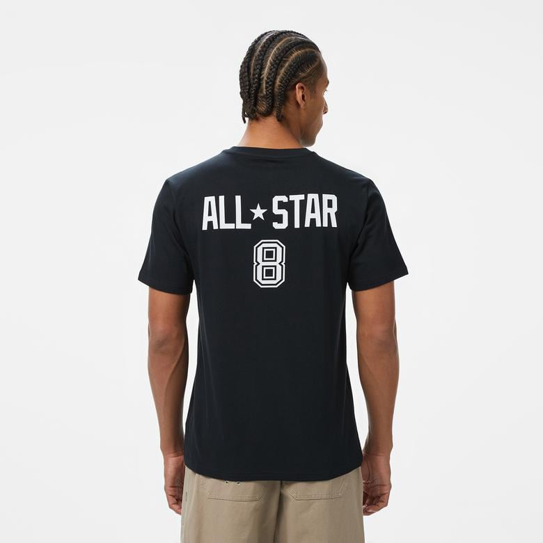 Converse Retro Chuck Soccer Erkek Baskılı Siyah T-Shirt