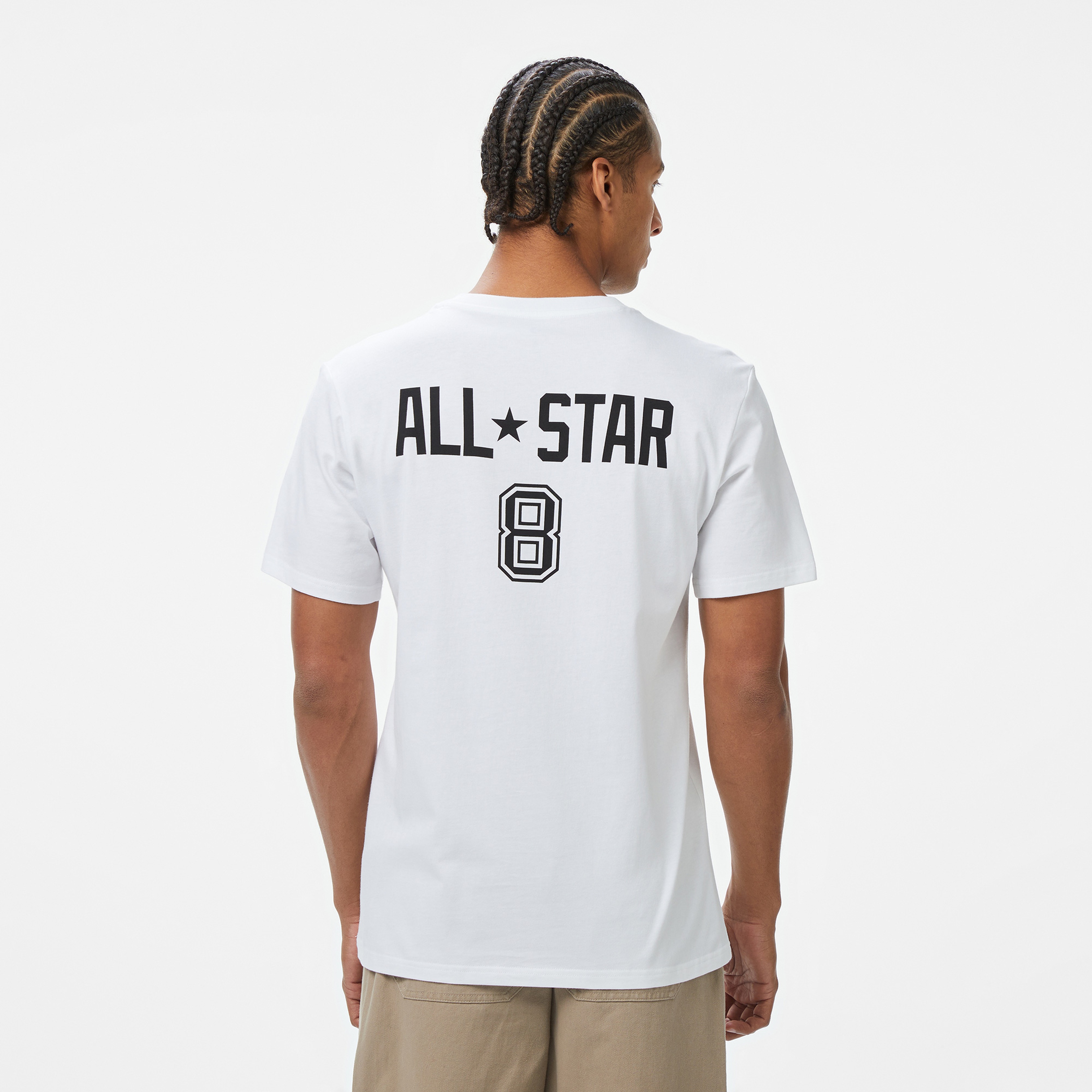 Converse Retro Chuck Soccer Erkek Baskılı Beyaz T-Shirt