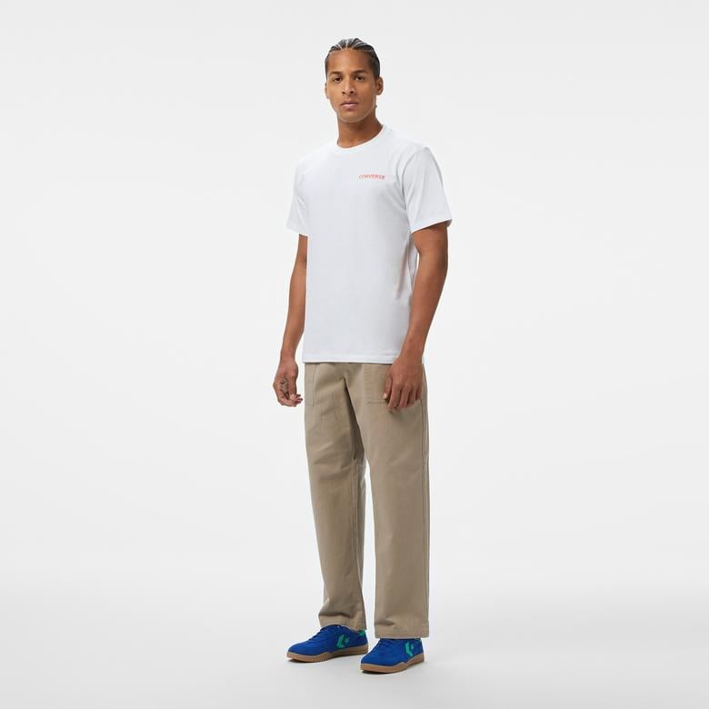 Converse Otherworldly Transmissions Erkek Grafik Baskılı Beyaz T-Shirt