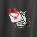 Converse Classic Kadın Slim Fit Baskılı Siyah T-Shirt