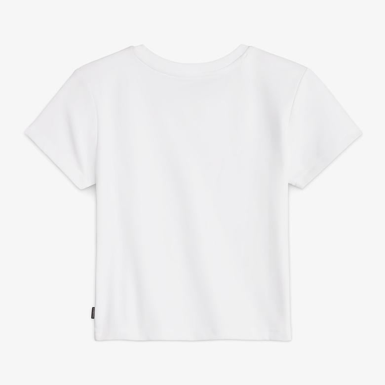 Converse Classic Kadın Slim Fit Baskılı Beyaz T-Shirt
