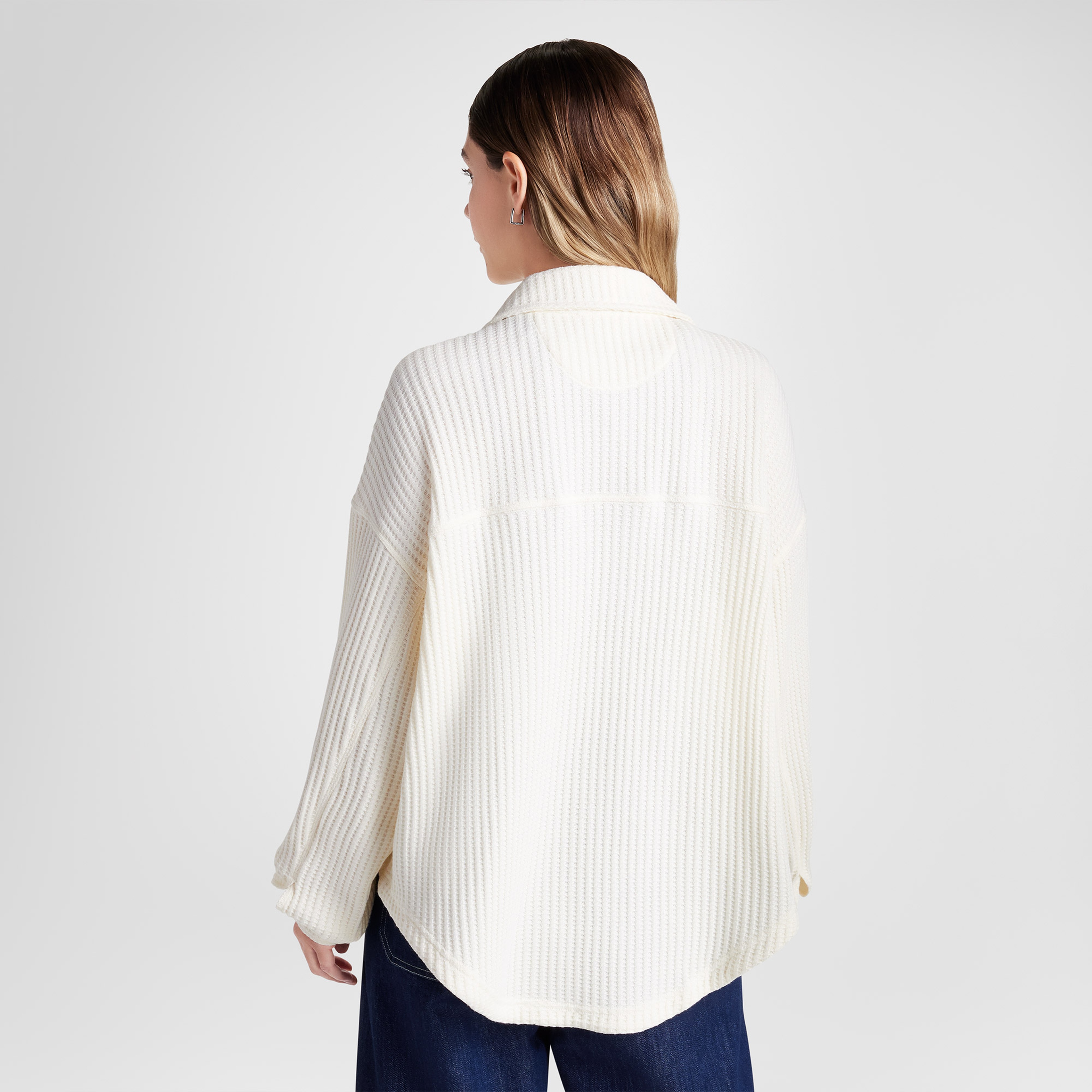 Converse Classic Kadın Oversize Fit Krem Gömlek