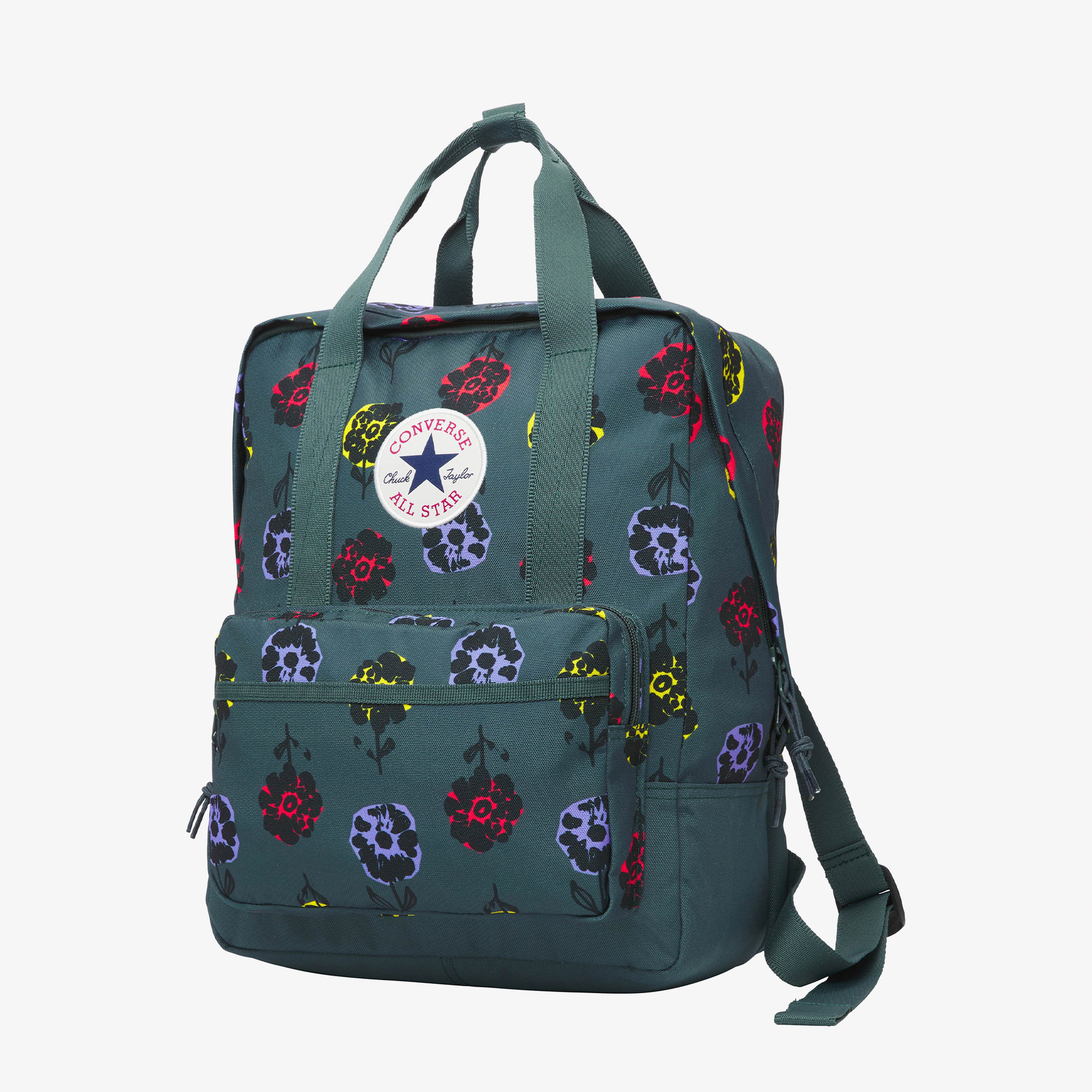 Converse Classic Unisex Çiçek Desenli Yeşil Sırt Çantası