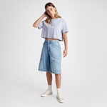 Converse Sporty Boxy Kadın Mor T-Shirt