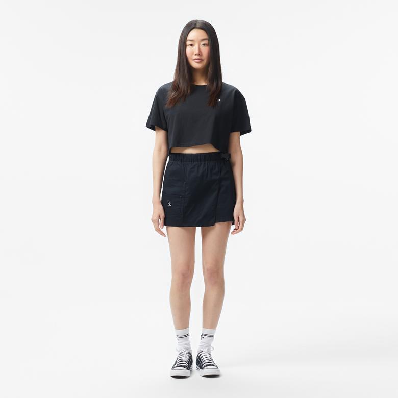 Converse Sporty Boxy Kadın Siyah T-Shirt