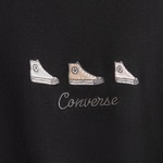Converse High Tops Kadın Nakışlı Siyah T-Shirt